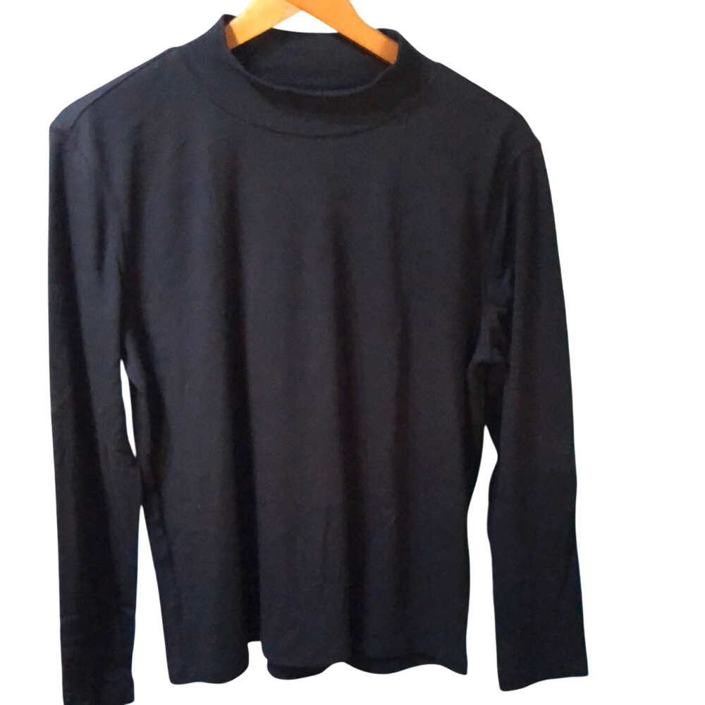 Rebecca Malone Black Mock Turtleneck‎ Sweater